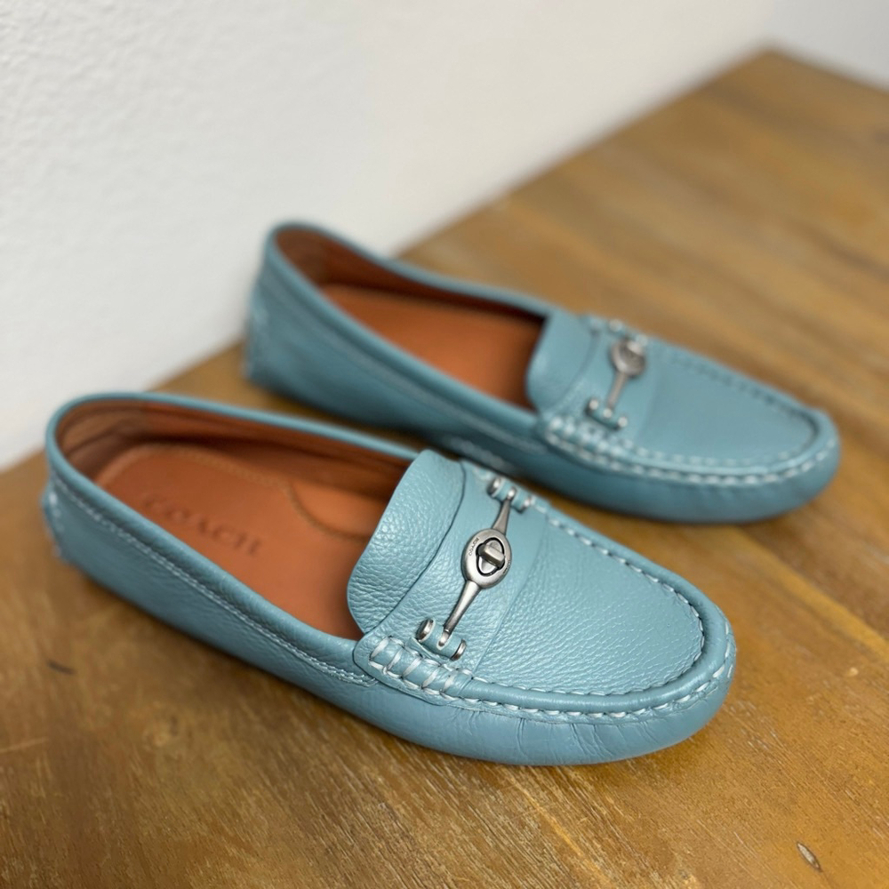 Coach Blue Leather Loafers